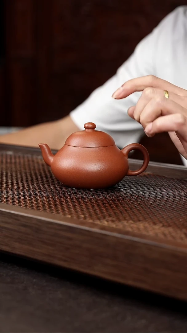 茶壶紫砂朱泥 矮梨