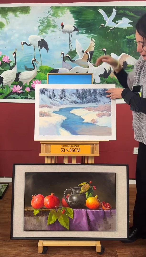 油画【59号】约53*35cm丨朝鲜原创纯手绘孤品油画丨顺丰包邮