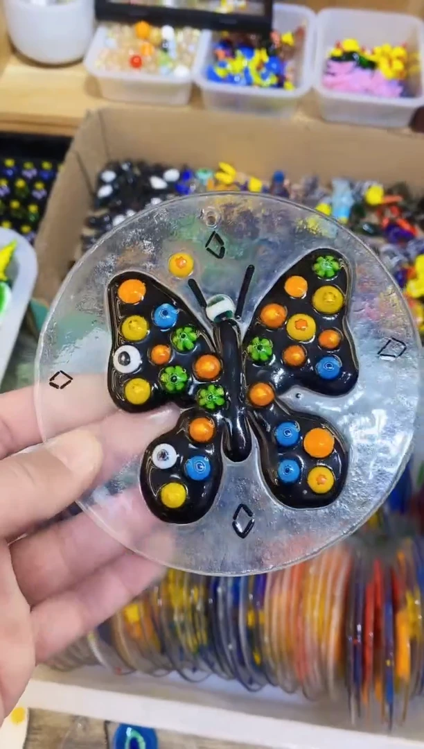 【闪购商品】琉璃手工艺品蝴蝶片片