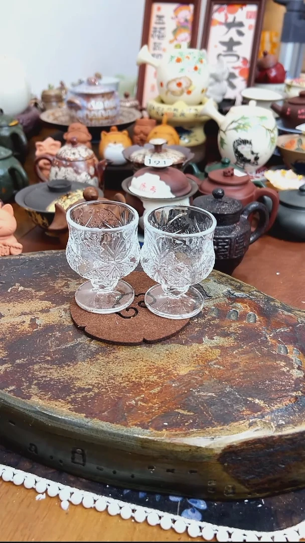 【茶瓷物语】一对玻璃杯