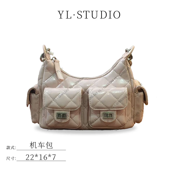 【依琳定制】女士潮流时尚经典气质手拎单肩包SD-50001-小香粉