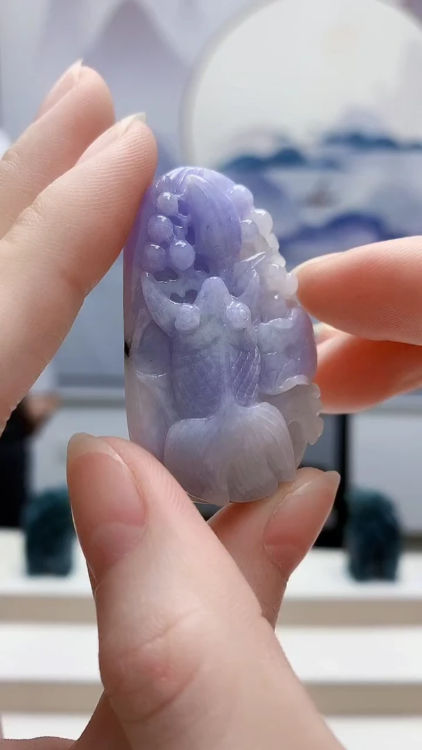 未镶嵌定制翡翠5176ry-毛货挂件60