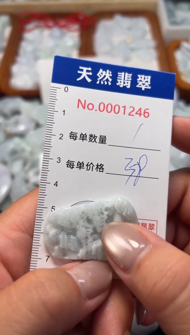 翡翠未镶嵌吊坠(不含链)1246