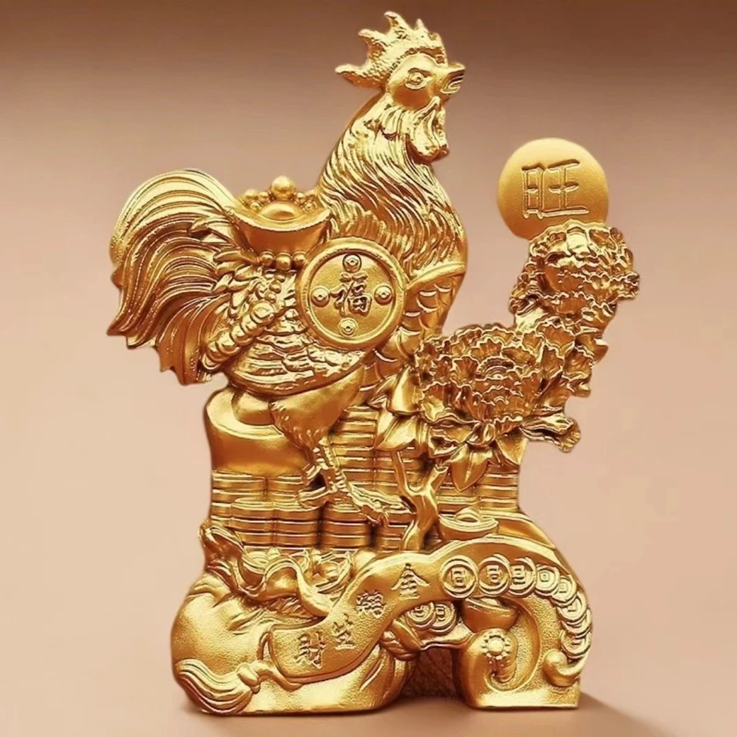 【盛世典藏】鸡脚踏元宝大吉大利（D1）