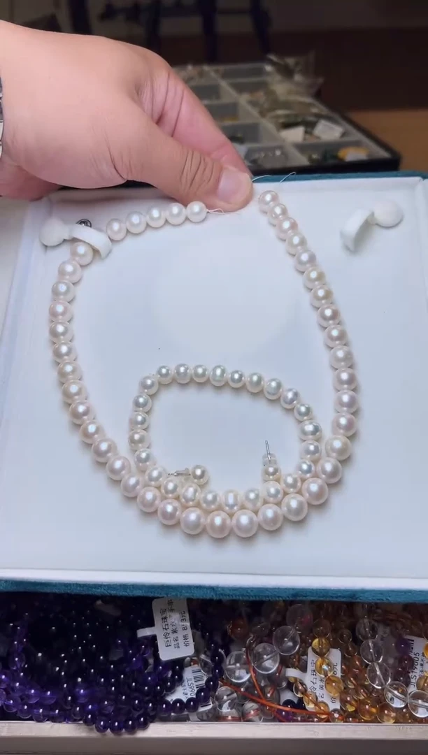 淡水珍珠未镶嵌颈饰淡水珍珠套装