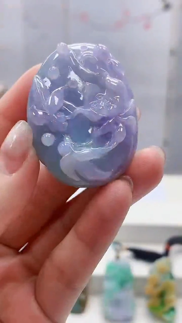 定制翡翠未镶嵌4902lr-毛货挂件216