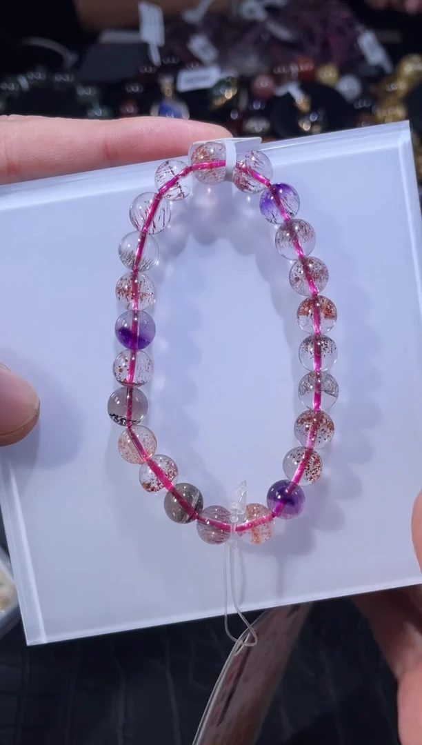 未镶嵌手链水晶糖*?超七单圈手链A8
