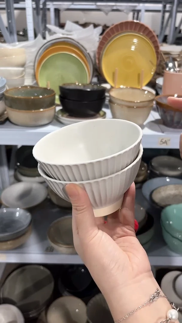 【闪购商品】瓷片外贸尾货瑕疵满20包邮X2 Y灰白饭碗
