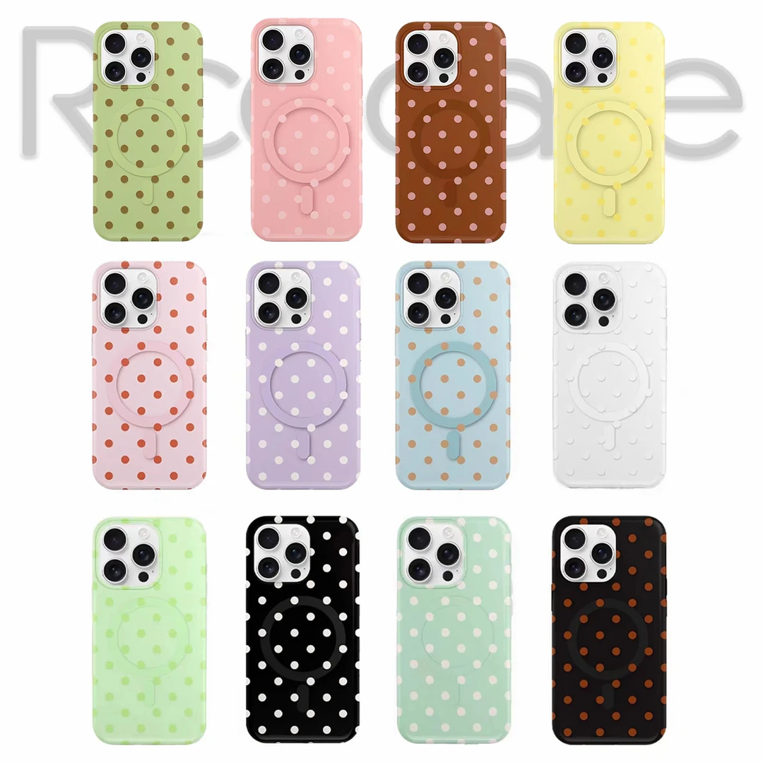 【巴黎假日 波点调色盘系列】适用苹果17Promax磁吸手机壳16/15防摔