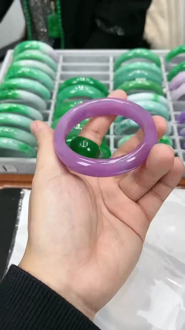 【闪购商品】砖雕s37 紫罗兰手镯 圈口59