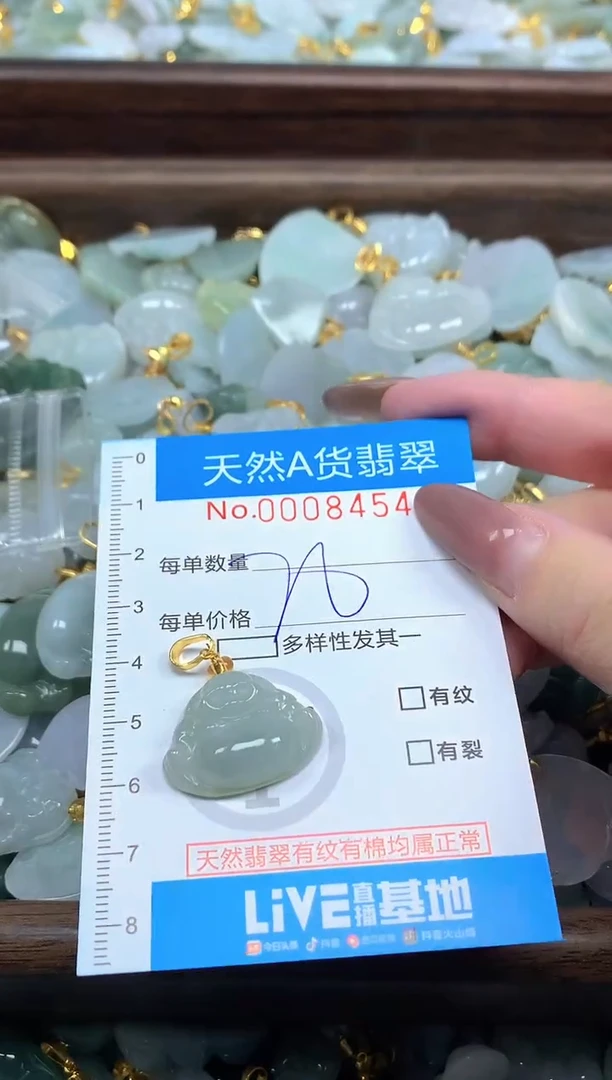 颈饰未镶嵌翡翠净货挂件-8454