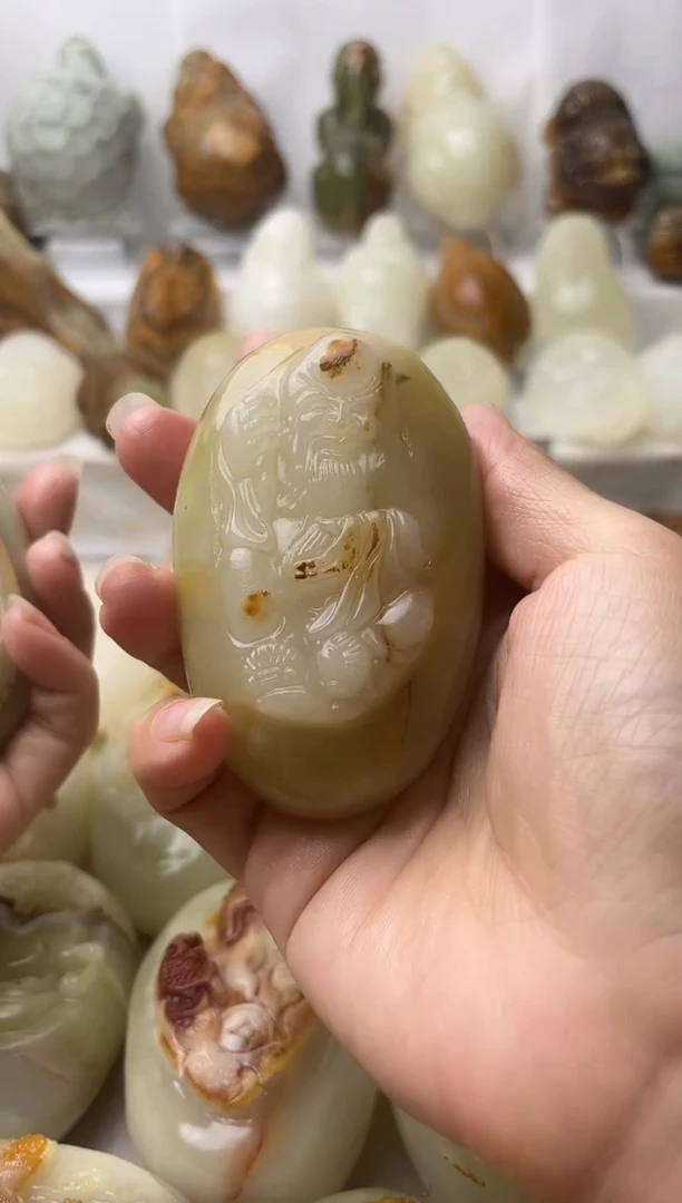 石材方解石棉纹正常不退换寿星