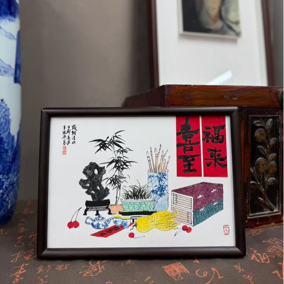 《岁朝清供》23×32花鸟装饰画