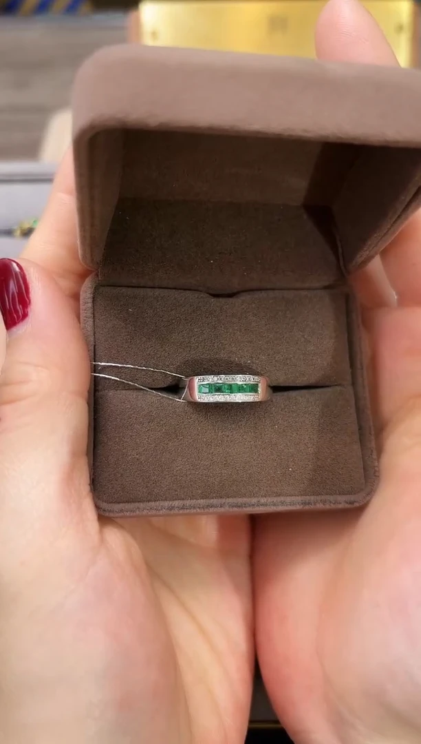 【闪购商品】祖母绿戒指银S925镶嵌09