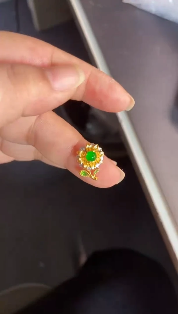 吊坠(不含链)银S925镶嵌翡翠1