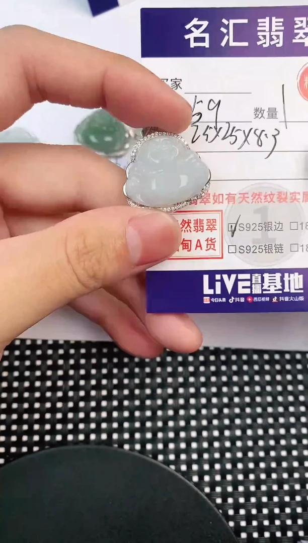 翡翠银S925镶嵌颈饰·