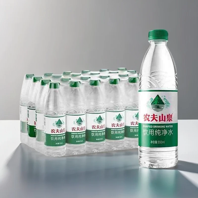 【次日达直播限量特货】新鲜日期 农夫山泉 饮用纯净水550ml*24瓶比弗利山庄矿泉水夏日必备饮品