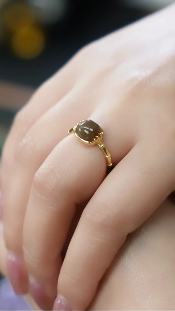 【闪购商品】和田玉（糖玉）戒指未镶嵌0209 06