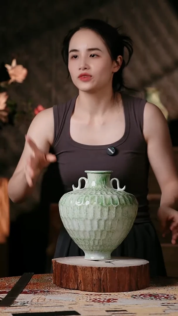 摆件景德镇高温陶瓷微瑕花器（