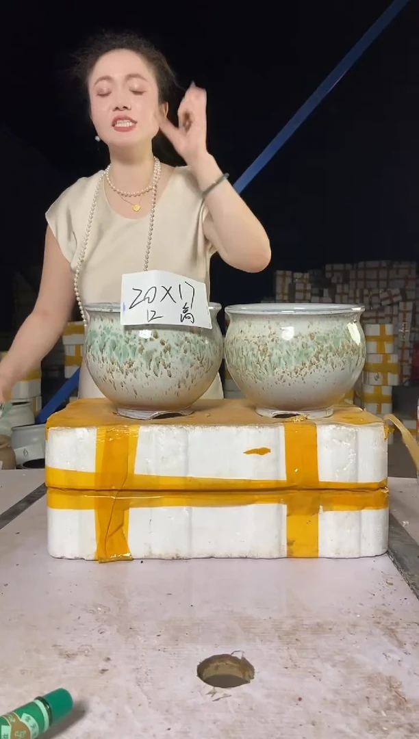 宜兴紫砂粗陶花盆20/17