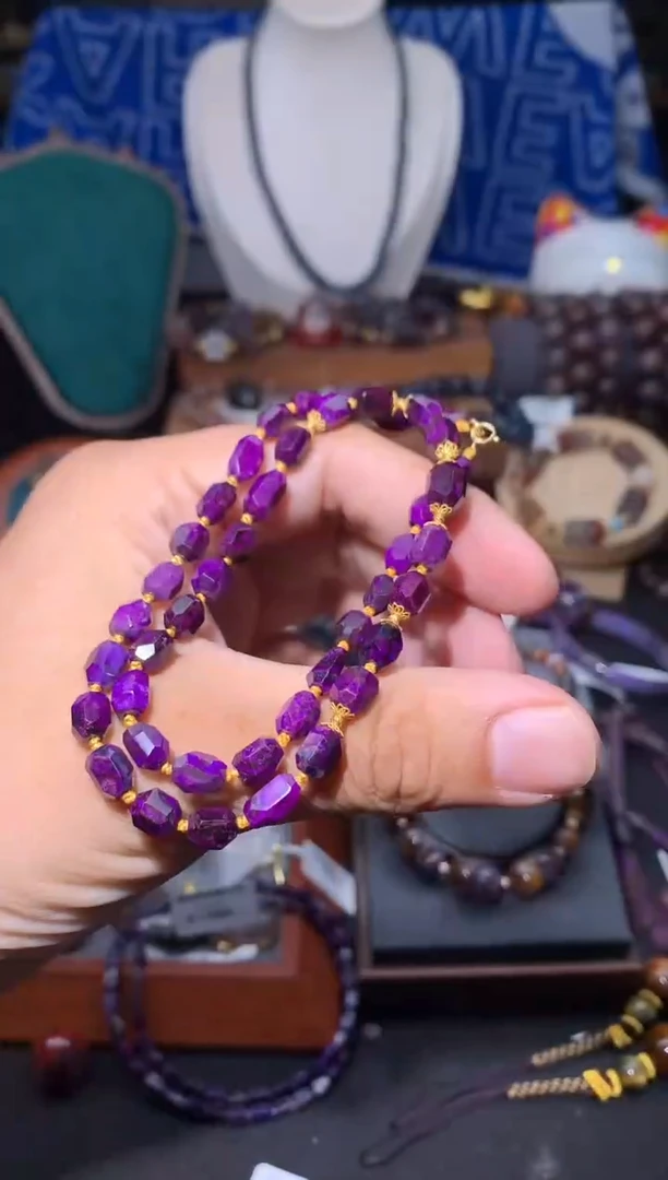 苏纪石（舒俱来）18K金镶嵌项链瑾*、切面项链