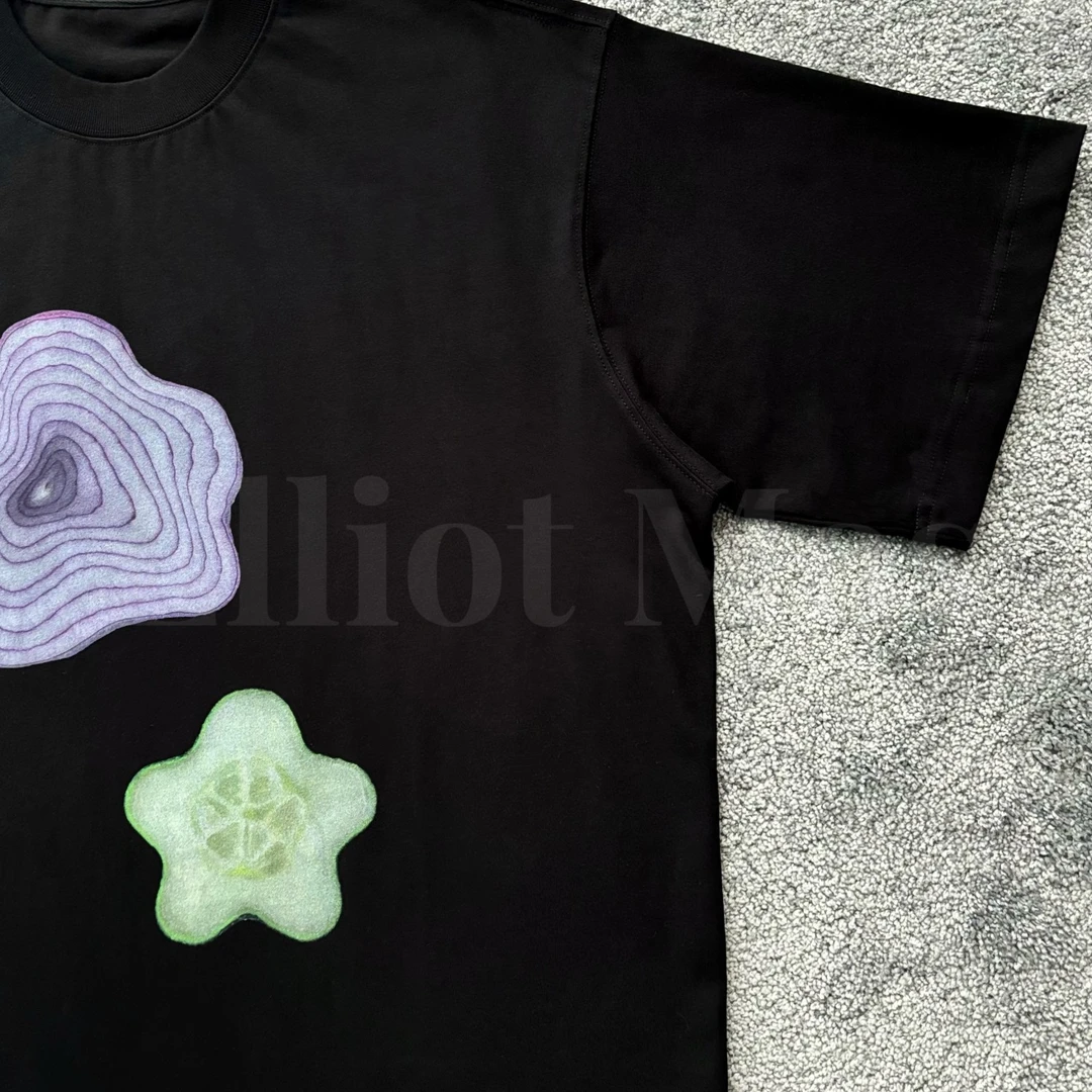 Elliot Mos创意洋葱青瓜~Printed T-Shirt 白墨直喷印花T恤-1173