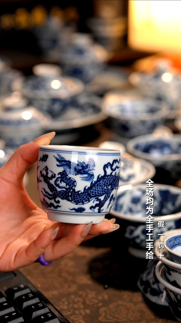 景德镇全手工手绘柴窑茶器福利