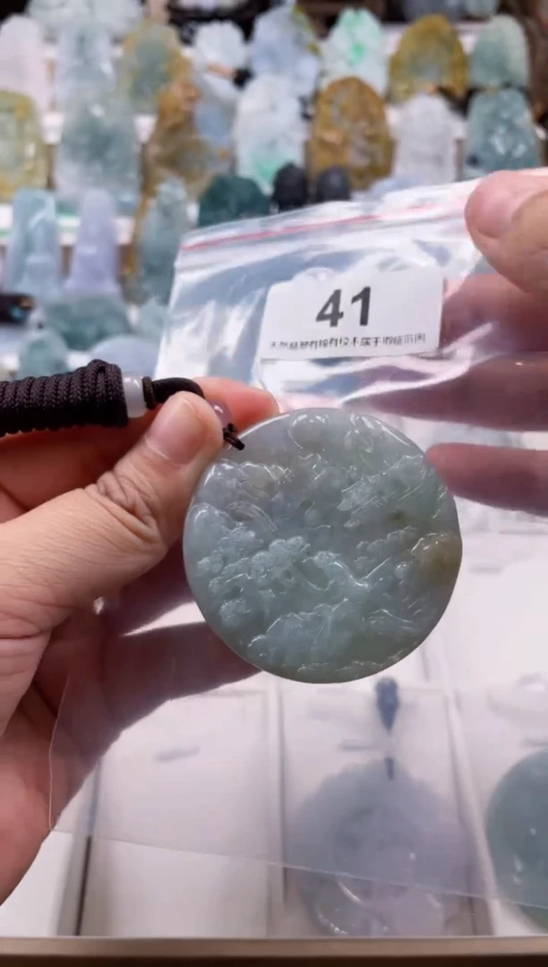 【闪购商品】翡翠颈饰未镶嵌天然缅甸A货翡翠41