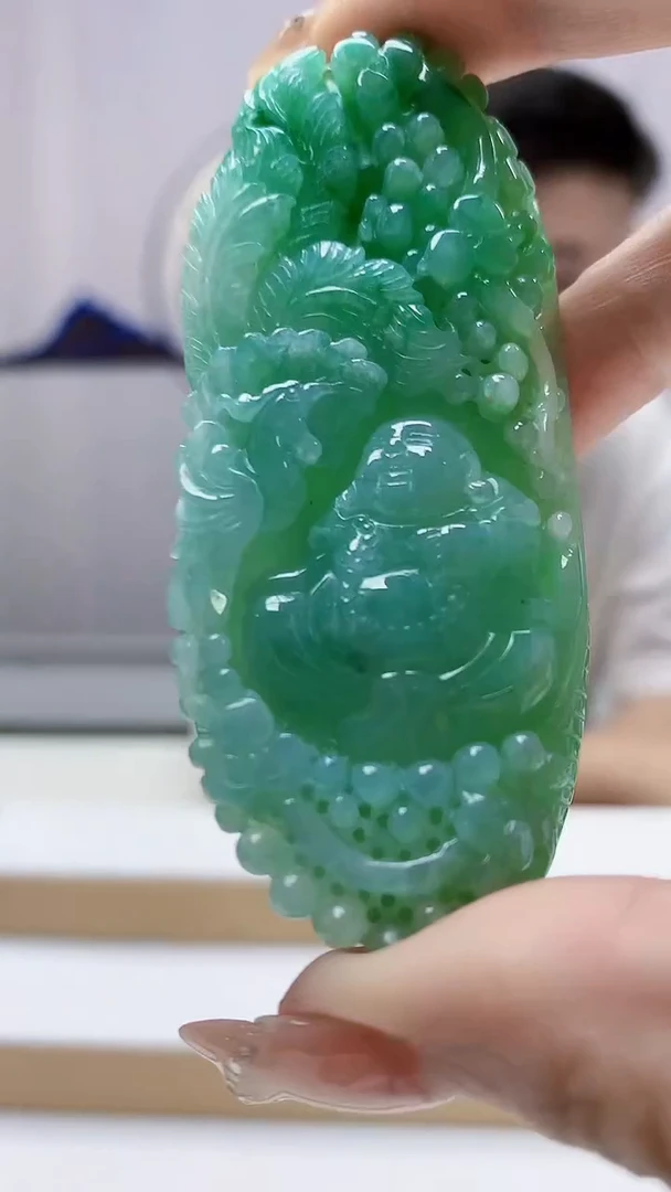 未镶嵌定制翡翠4917DD-毛货挂件佛公101