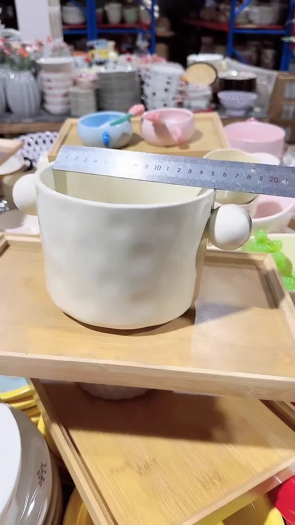 碗大号球球双耳碗微瑕 凑满20元包邮