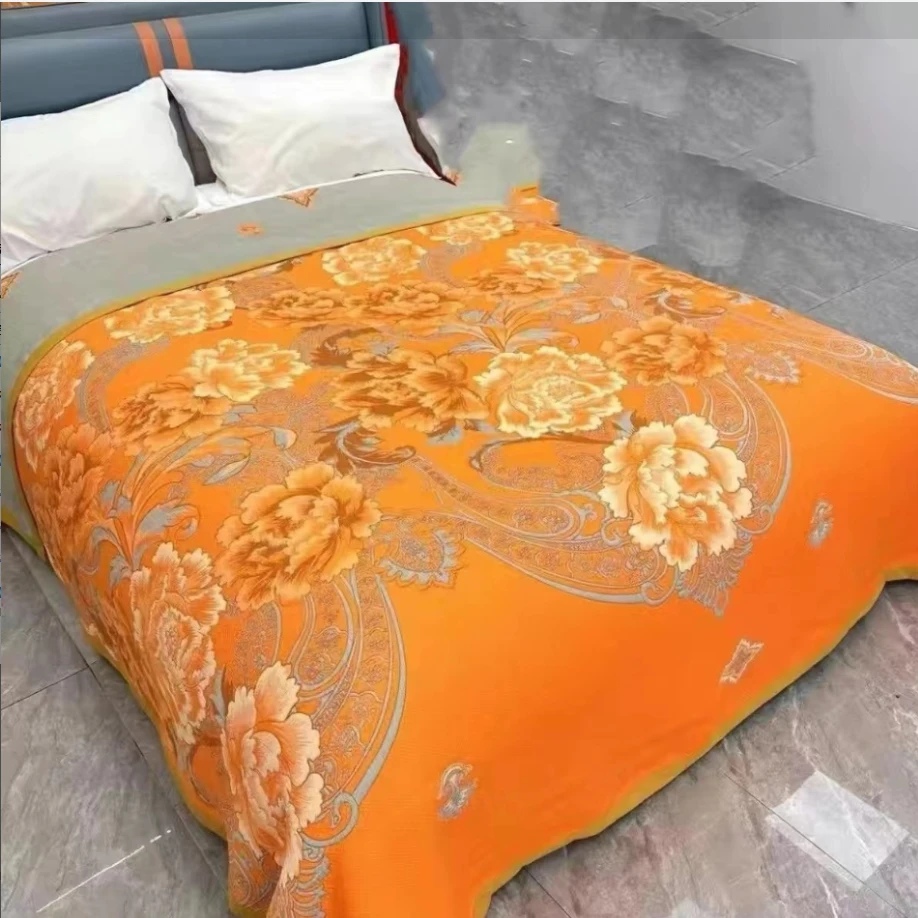 {微瑕款特价}多功能纱布盖毯-富贵同春230*250