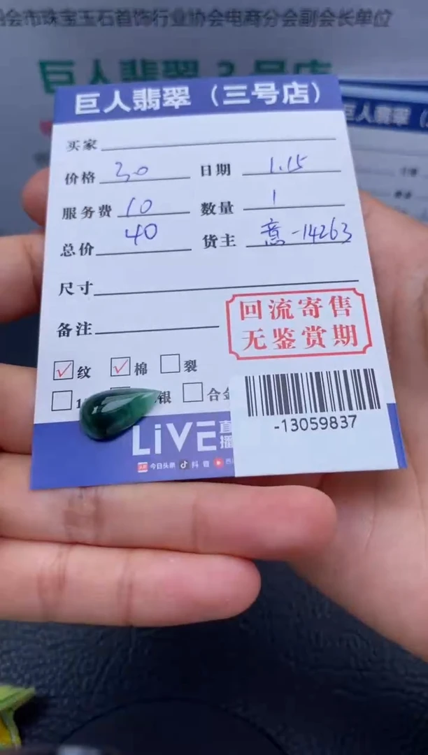 【闪购商品】翡翠颈饰未镶嵌-13059837