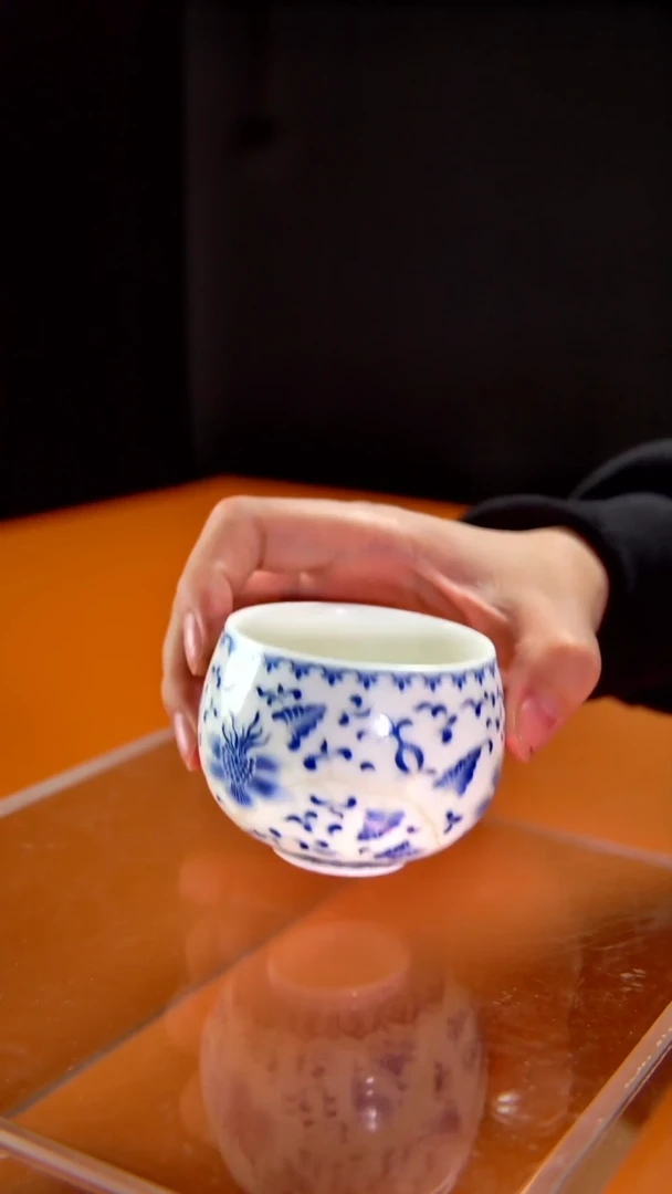 其他陶瓷《言泥陶瓷》新品描银缠枝莲系列主人杯