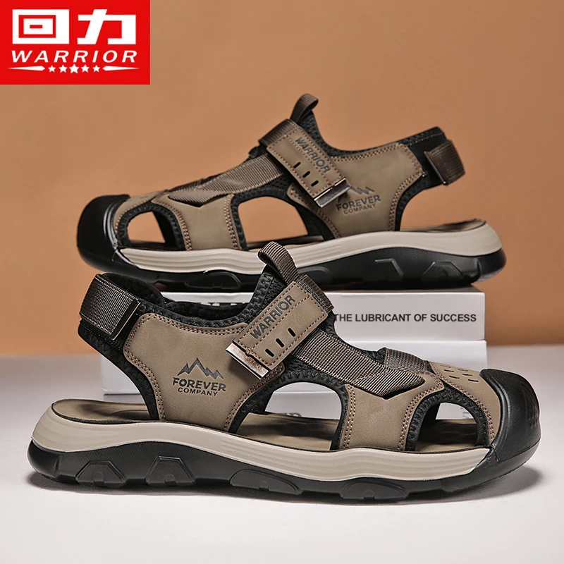 回力凉鞋男士2025新款户外一脚蹬镂空包头凉拖夏季透气防滑休闲鞋