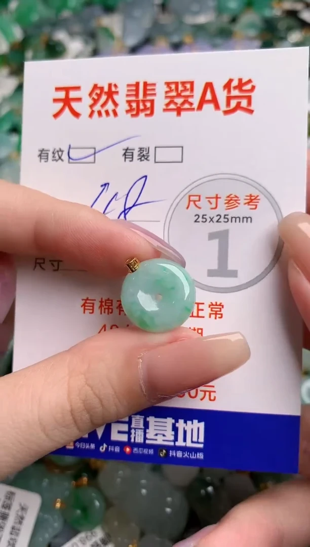翡翠18K金镶嵌颈饰24002337