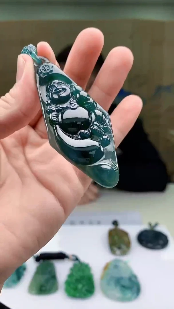 【闪购商品】定制翡翠未镶嵌5152bb-毛货挂件76