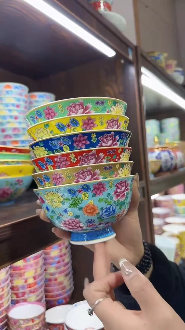 【闪购商品】瓷片 5英寸饭碗6个景德镇陶瓷【秦坊】