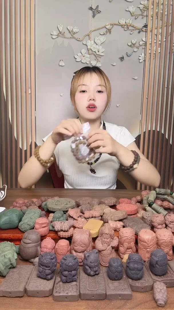 泥塑66瑕疵随机手串2条