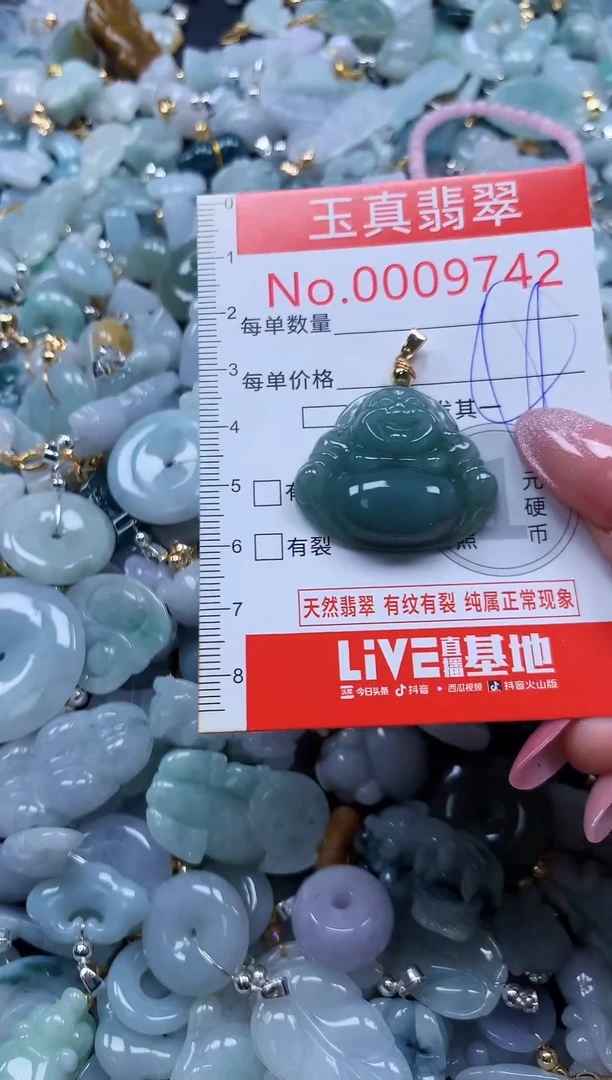 翡翠未镶嵌吊坠(不含链)9742