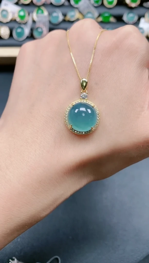 翡翠戒指银S925镶嵌1111