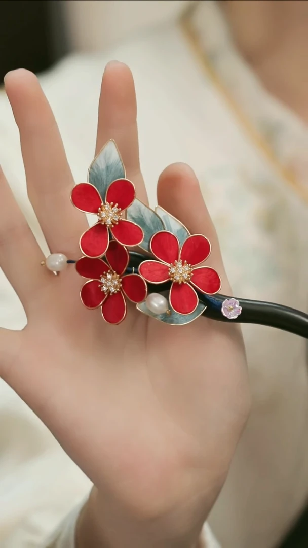 刺绣湘传礼纯手工发簪