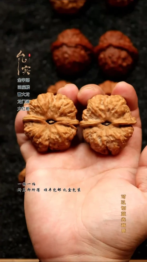 把件桃核小*仙蛤蟆头文玩核桃