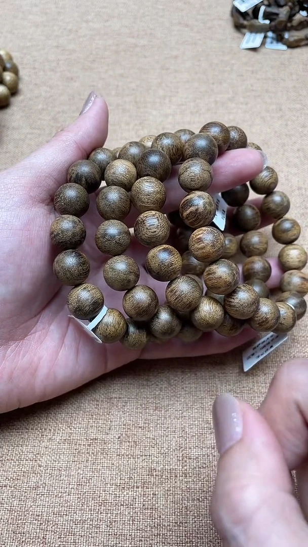 沉香手串菩萨棋1.3圆珠虎斑单圈多样性发其一