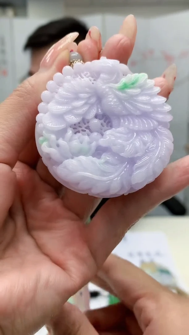 【闪购商品】定制翡翠未镶嵌5152MM-毛货挂件144