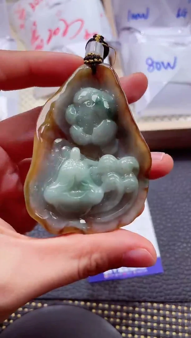 未镶嵌挂件翡翠000888
