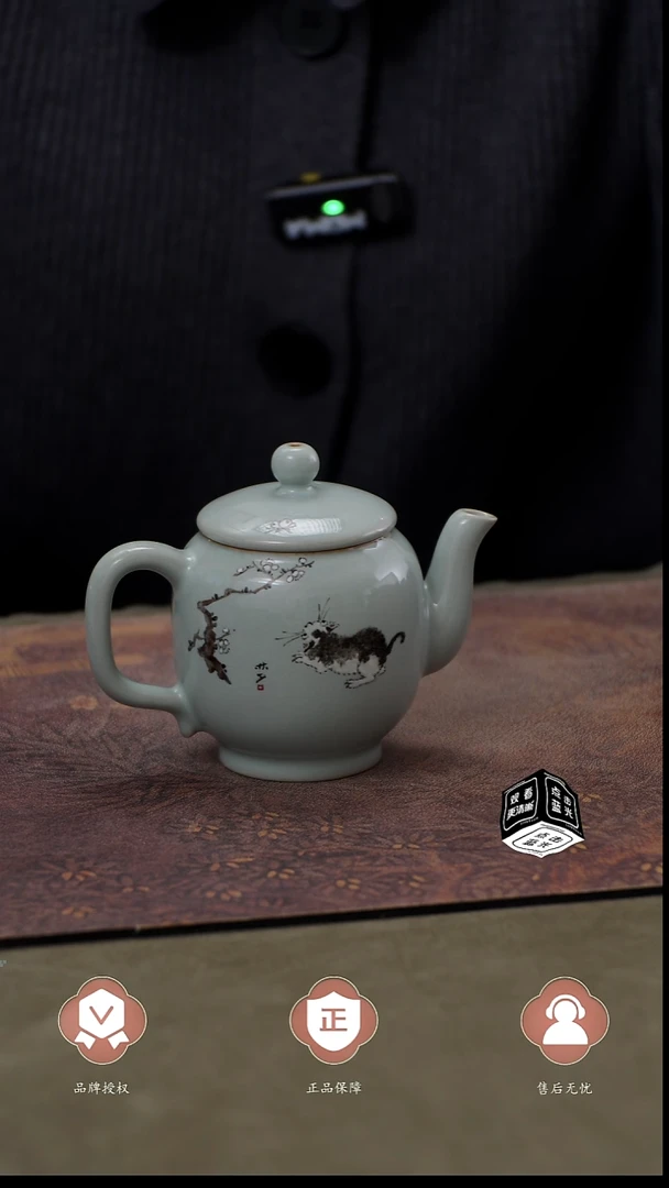 瓷片宫灯壶釉上彩绘 省工美郗奎奎