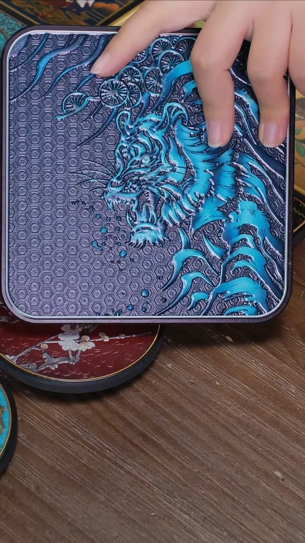 壹藏贰宝驺吾图案大垫子一片