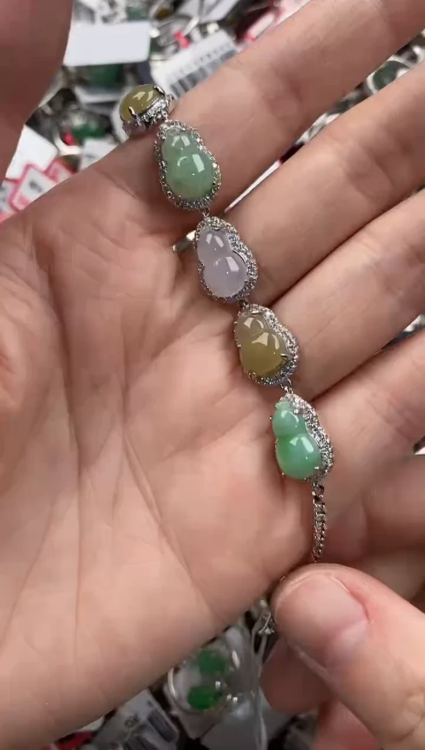 银S925镶嵌戒指翡翠666-----3