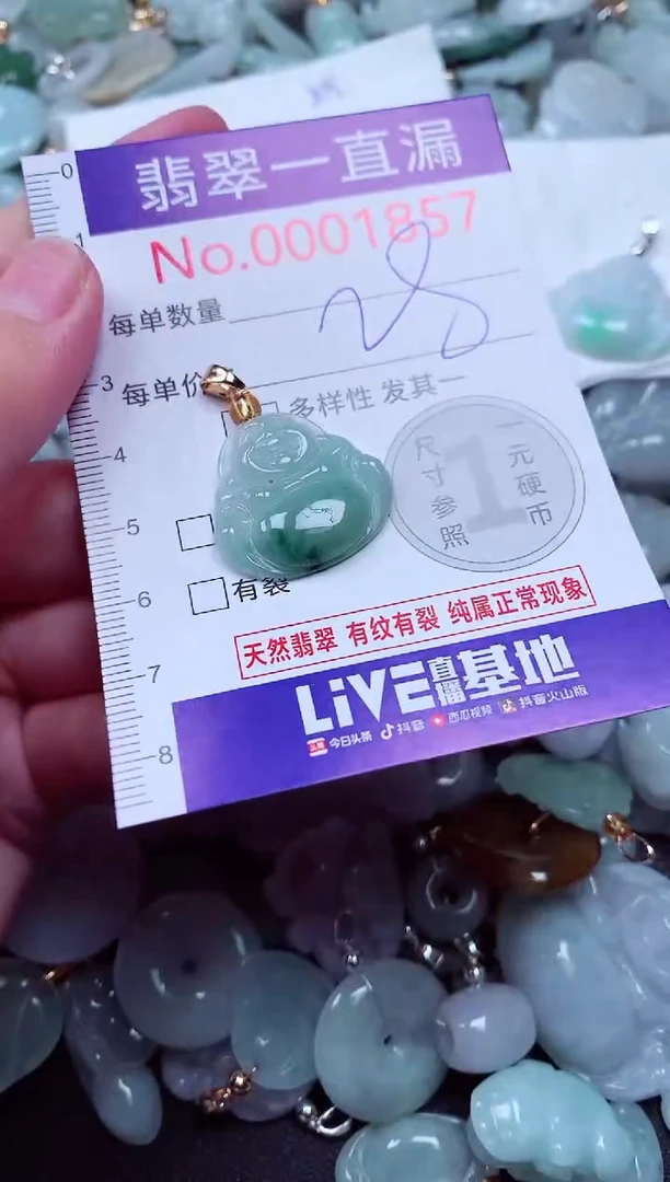 吊坠(不含链)未镶嵌翡翠1857