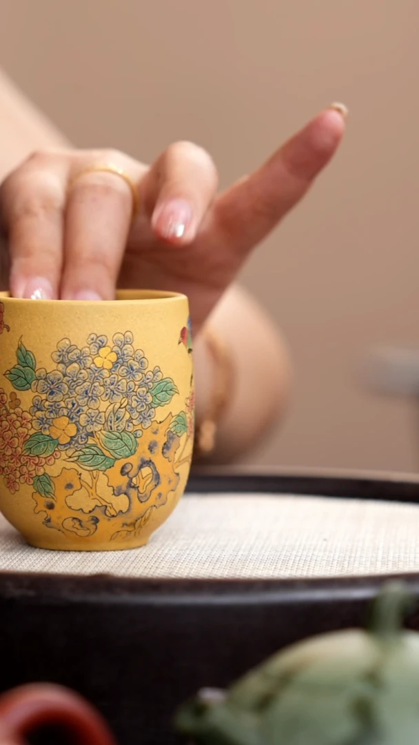 茶壶紫砂黄金段龙蛋杯新蝶恋花